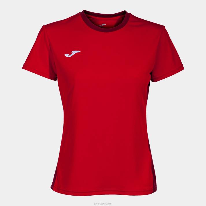 Joma 82P4R2624 أحمر قميص قصير الأكمام الفائز الثاني نحيف