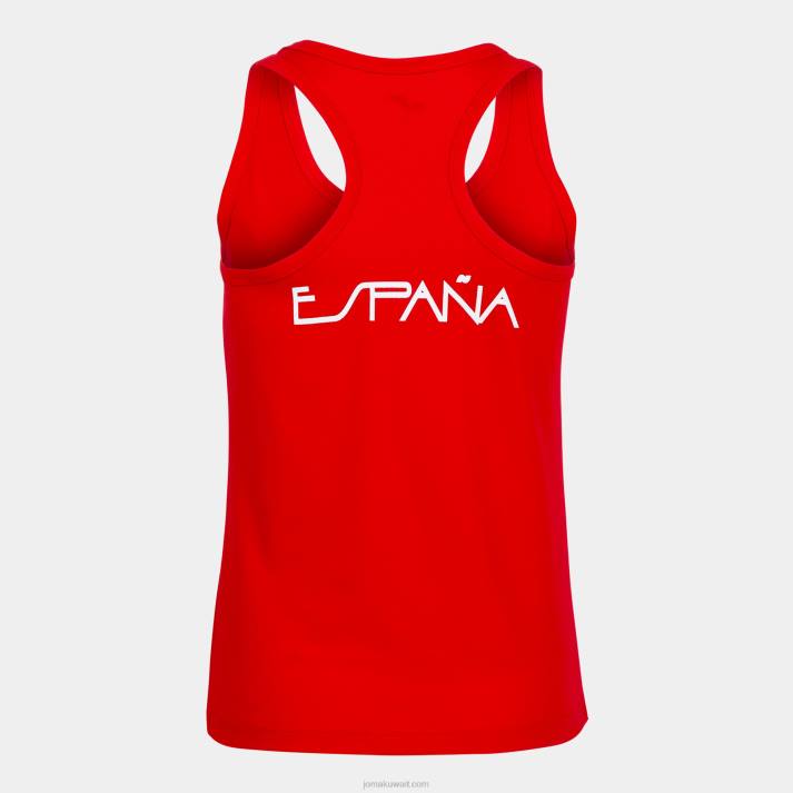 Joma 82P4R2640 أبيض بلا أكمام تي شيرت الترفيه اللجنة الأولمبية الإسبانية نحيف