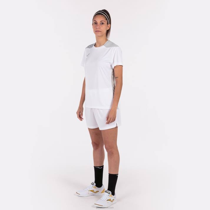 Joma 82P4R2661 ابيض رمادي بطولة قميص قصير الأكمام سادسا نحيف