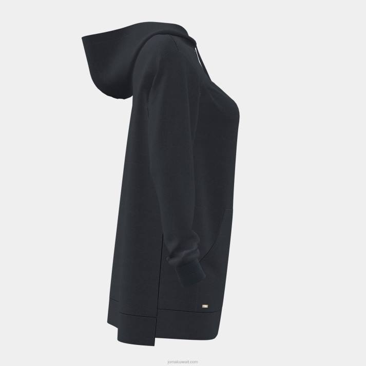 Joma 82P4R2663 أسود التنفس سترة مقنعين نحيف