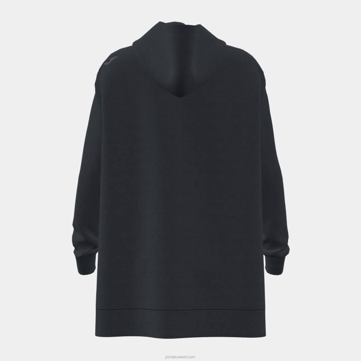 Joma 82P4R2663 أسود التنفس سترة مقنعين نحيف