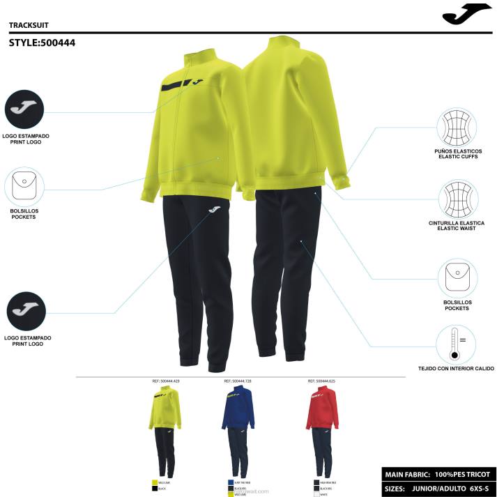 Joma 82P4R2677 الأزرق الملكي الأزرق الداكن فتى رياضية أكرون