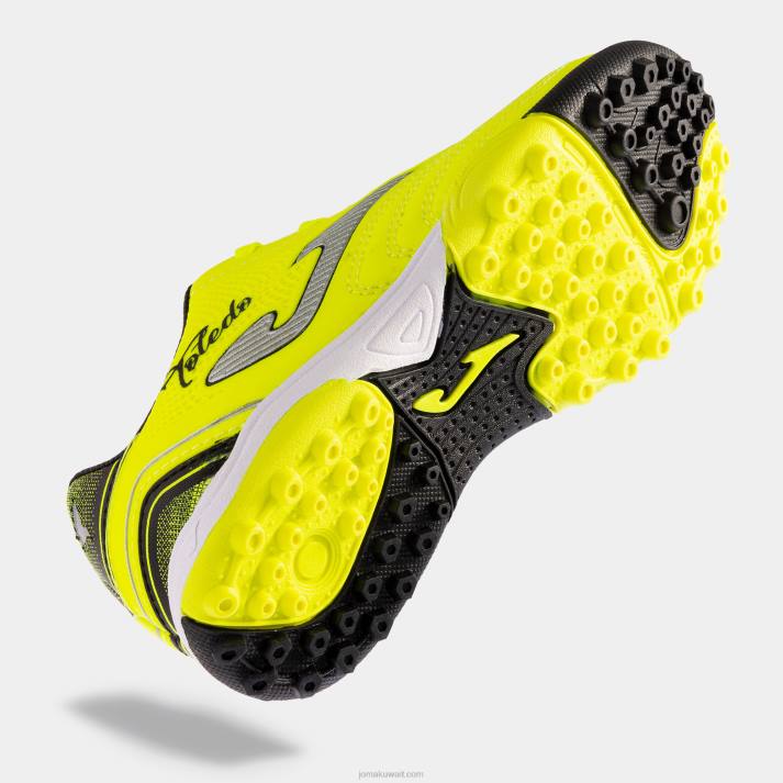 Joma 82P4R2696 نيون أصفر أسود حذاء كرة القدم توليدو جونيور 23 تيرف جونيور