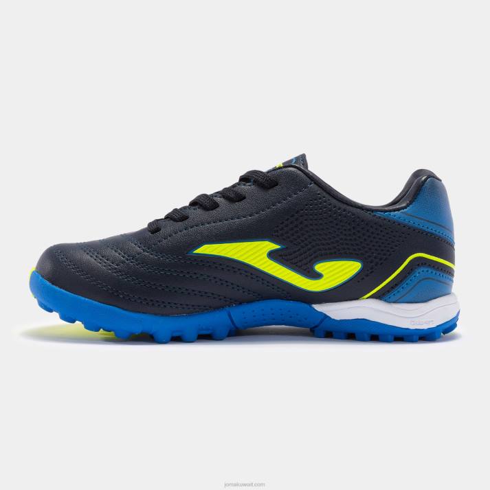 Joma 82P4R2699 الأزرق الداكن والأصفر حذاء كرة الصالات توليدو جونيور 23 للناشئين داخل المباني