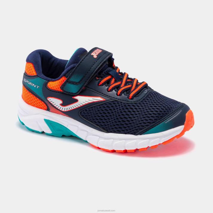 Joma 82P4R2700 الأزرق الداكن الأحمر حذاء الجري j.sprint jr 23 جونيور
