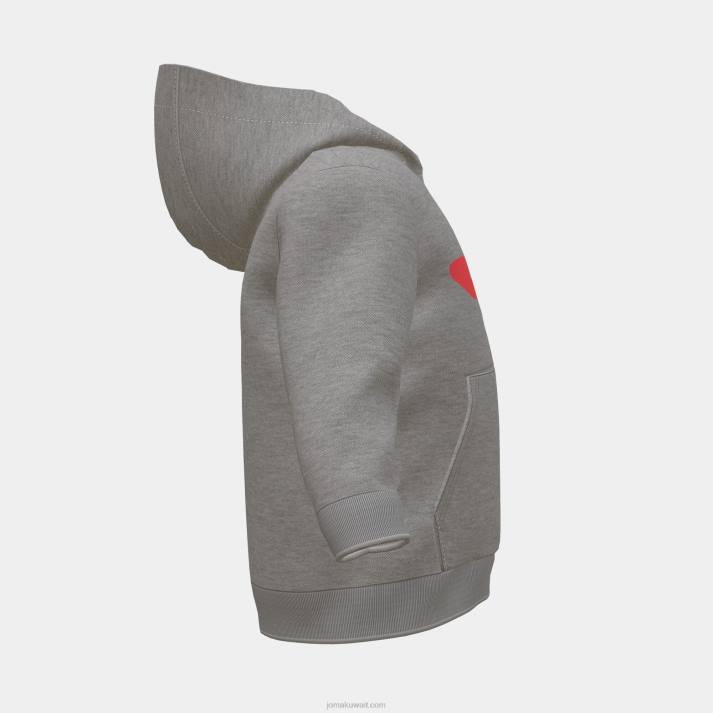 Joma 82P4R2705 مزيج الرمادي سترة مقنعين صغار الأسد