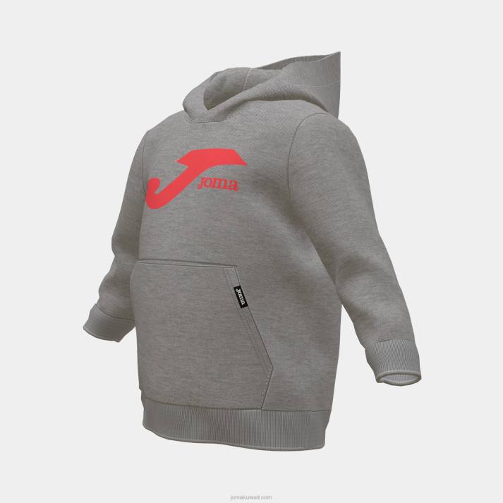 Joma 82P4R2705 مزيج الرمادي سترة مقنعين صغار الأسد