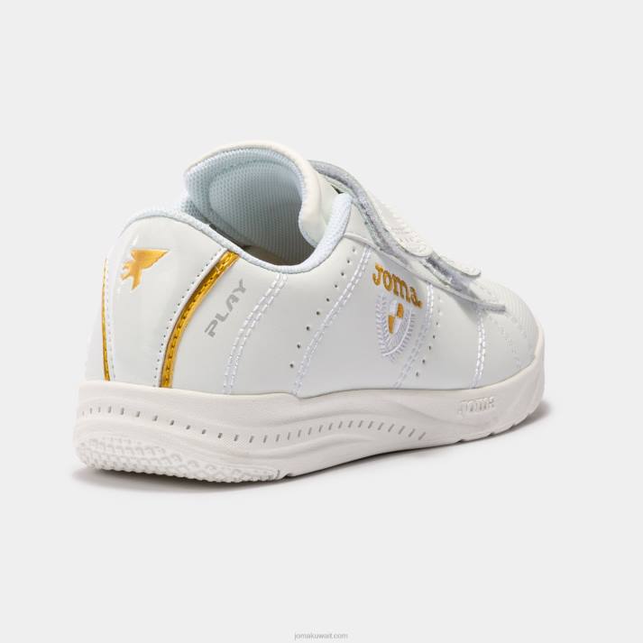 Joma 82P4R2714 ذهب ابيض الاحذية الكاجوال تلعب 22 صغار