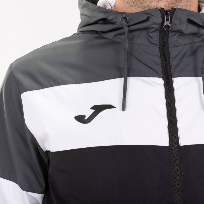 Joma 82P4R271 أسود رمادي غامق طاقم سترة المطر رابعا رجال