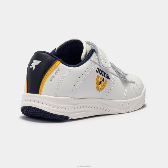 Joma 82P4R2722 أبيض أزرق كحلي زعفران فلوري الاحذية الكاجوال تلعب 22 صغار
