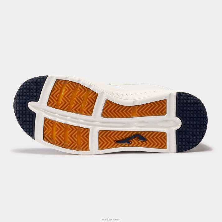 Joma 82P4R2722 أبيض أزرق كحلي زعفران فلوري الاحذية الكاجوال تلعب 22 صغار