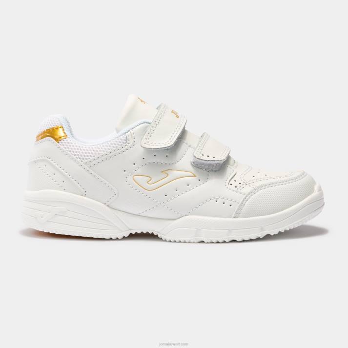 Joma 82P4R2737 ذهب ابيض مدرسة احذية عادية 22 صغار
