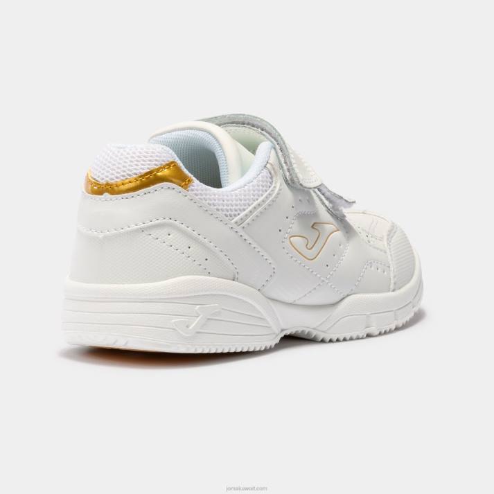 Joma 82P4R2737 ذهب ابيض مدرسة احذية عادية 22 صغار