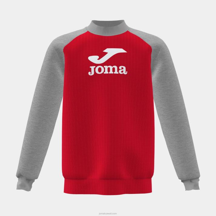 Joma 82P4R2764 مزيج أحمر رمادي قميص من النوع الثقيل صبي الأسد