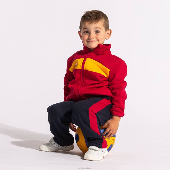 Joma 82P4R2771 أحمر أزرق كحلي بدلة رياضية صغار شريط