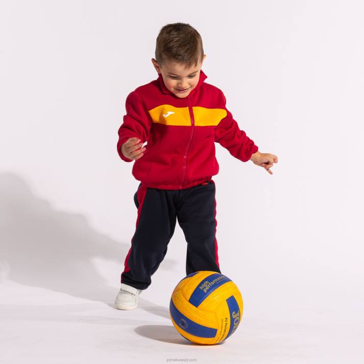 Joma 82P4R2771 أحمر أزرق كحلي بدلة رياضية صغار شريط