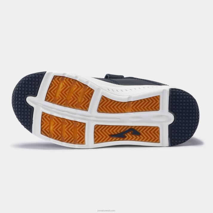 Joma 82P4R2781 الزعفران الأزرق الداكن الاحذية الكاجوال تلعب 22 صغار