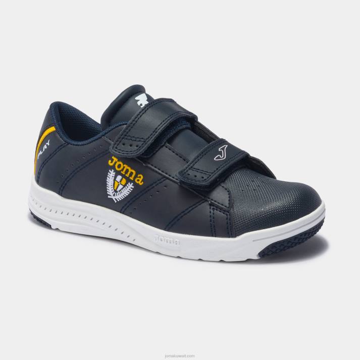 Joma 82P4R2781 الزعفران الأزرق الداكن الاحذية الكاجوال تلعب 22 صغار