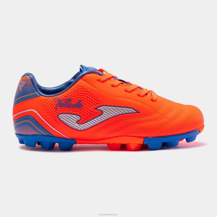 Joma 82P4R2796 البرتقالي الأزرق الملكي حذاء كرة القدم toledo jr 23 hard ground hg junior