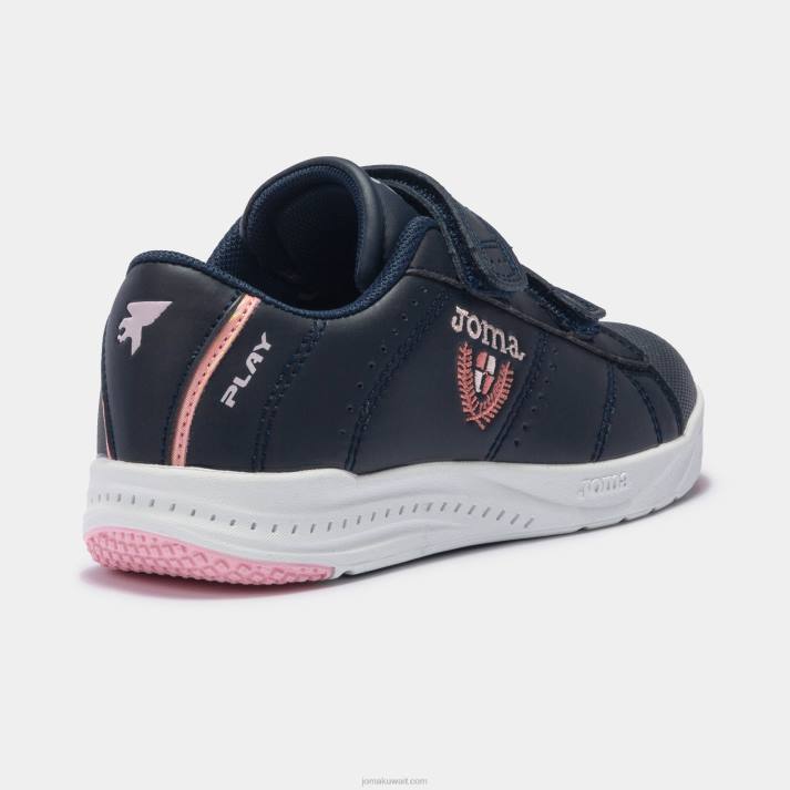 Joma 82P4R2800 الأزرق الداكن الوردي الاحذية الكاجوال تلعب 22 صغار