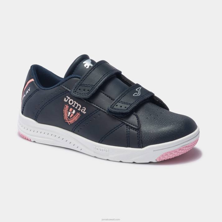 Joma 82P4R2800 الأزرق الداكن الوردي الاحذية الكاجوال تلعب 22 صغار
