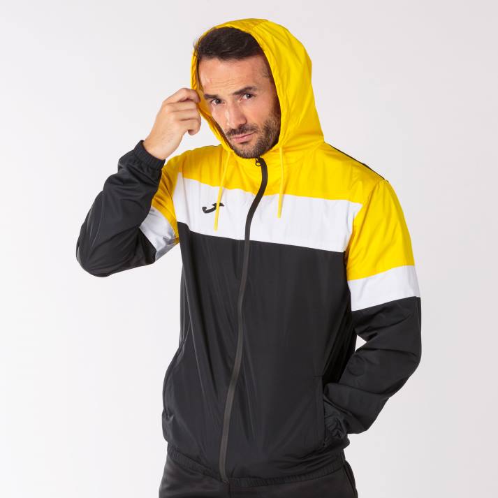 Joma 82P4R280 أصفر مسود طاقم سترة المطر رابعا رجال