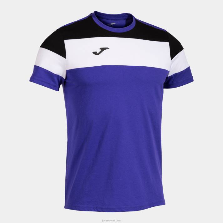 Joma 82P4R2843 أسود أرجواني قميص بأكمام قصيرة طاقم رابعا رجال