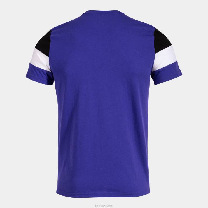 Joma 82P4R2843 أسود أرجواني قميص بأكمام قصيرة طاقم رابعا رجال