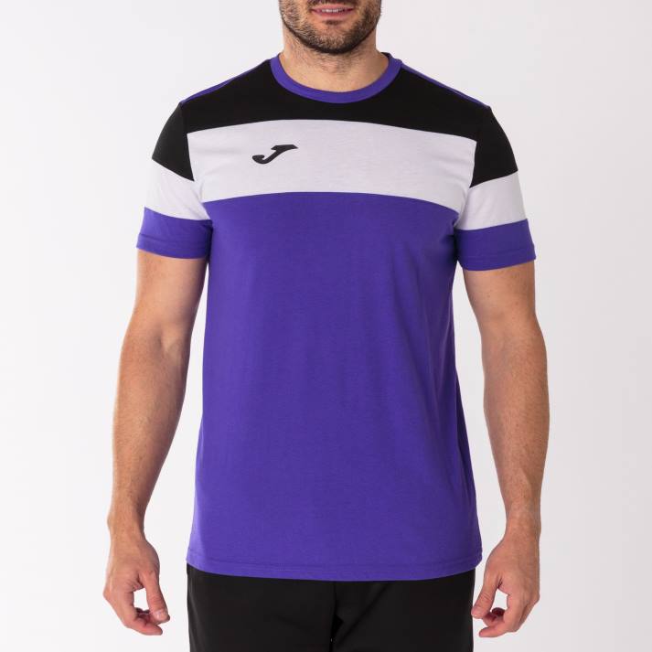 Joma 82P4R2843 أسود أرجواني قميص بأكمام قصيرة طاقم رابعا رجال