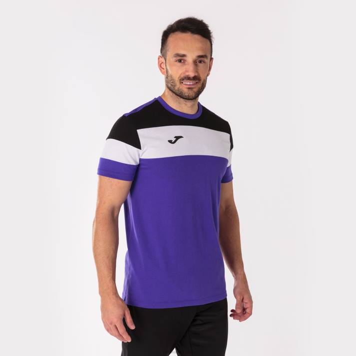 Joma 82P4R2843 أسود أرجواني قميص بأكمام قصيرة طاقم رابعا رجال