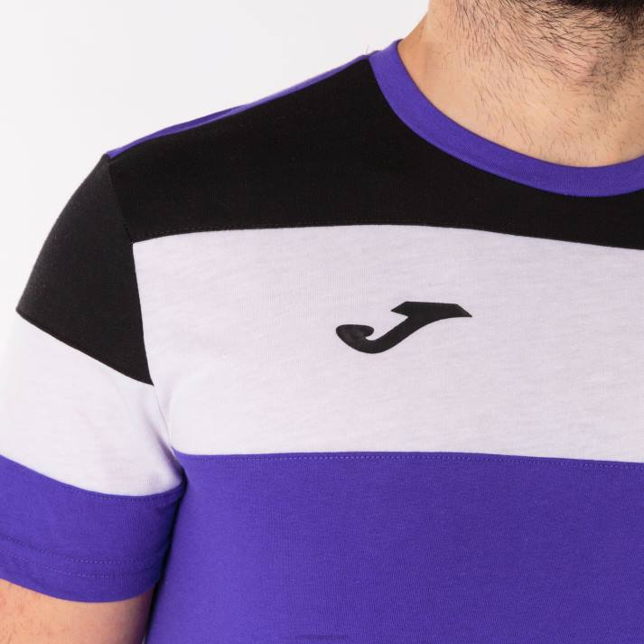 Joma 82P4R2843 أسود أرجواني قميص بأكمام قصيرة طاقم رابعا رجال