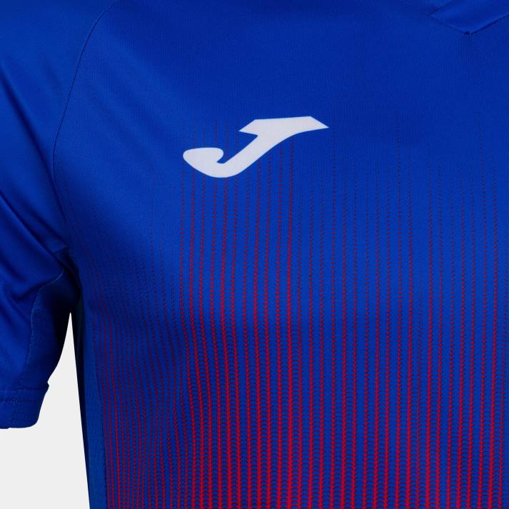 Joma 82P4R2857 أحمر أزرق ملكي قميص بأكمام قصيرة النمر الرابع رجال