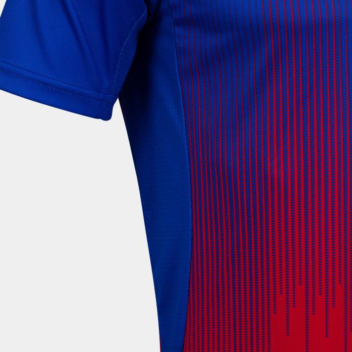 Joma 82P4R2857 أحمر أزرق ملكي قميص بأكمام قصيرة النمر الرابع رجال