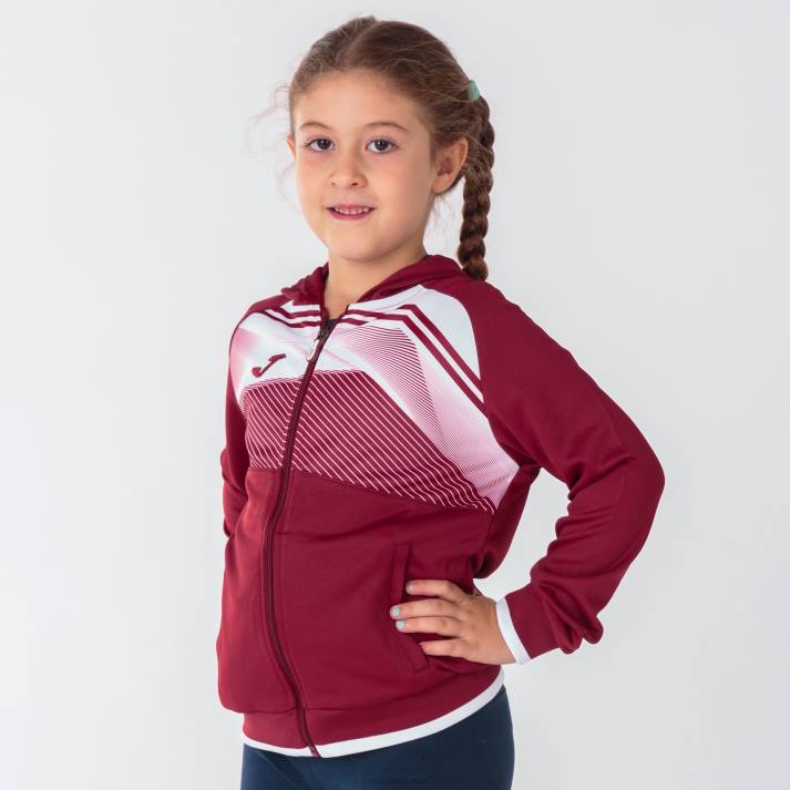 Joma 82P4R2874 بورجوندي أبيض سوبر نوفا II سترة مقنعين رجال