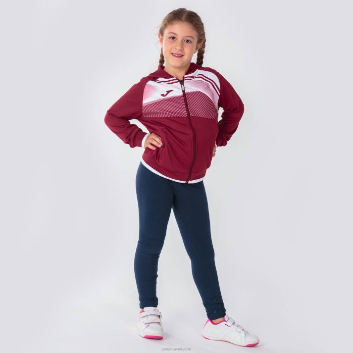 Joma 82P4R2874 بورجوندي أبيض سوبر نوفا II سترة مقنعين رجال