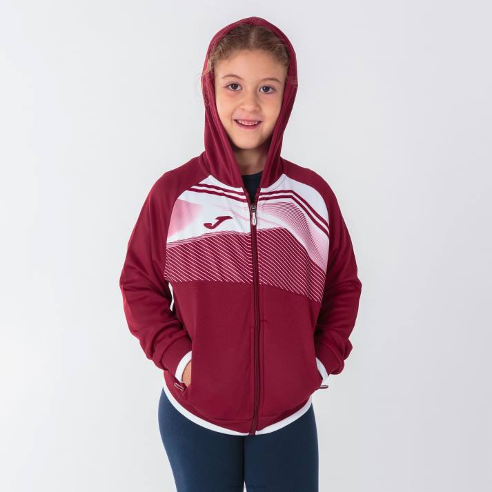 Joma 82P4R2874 بورجوندي أبيض سوبر نوفا II سترة مقنعين رجال