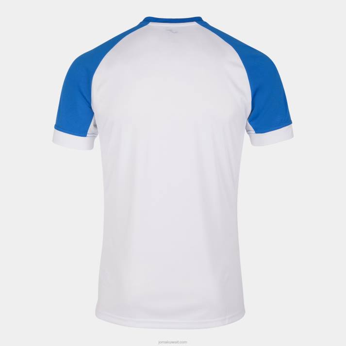 Joma 82P4R2878 أبيض أزرق ملكي قميص بأكمام قصيرة سوبر نوفا الثاني رجال