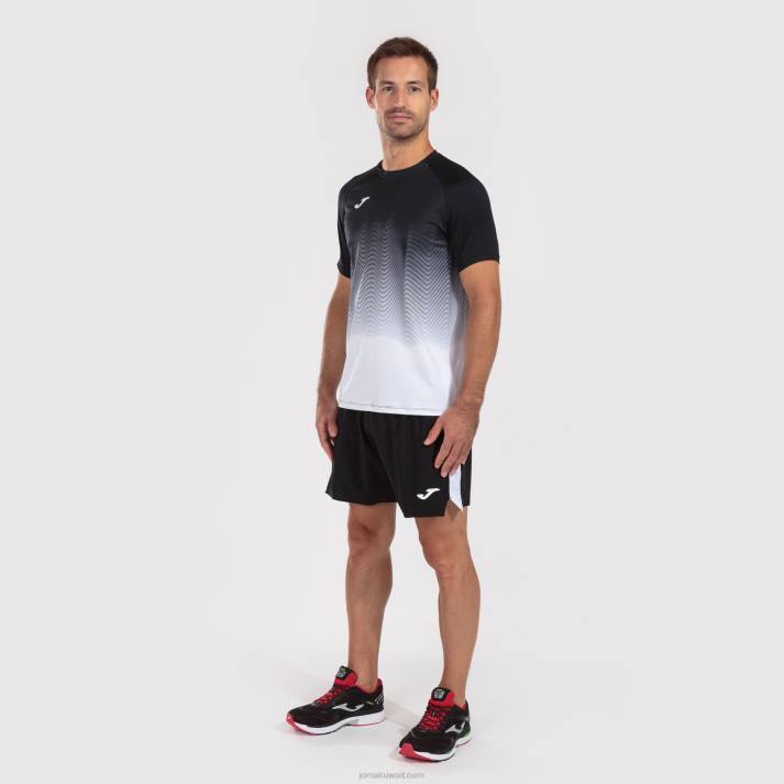 Joma 82P4R287 أسود أبيض رمادي قميص قصير الأكمام النخبة السابع رجال