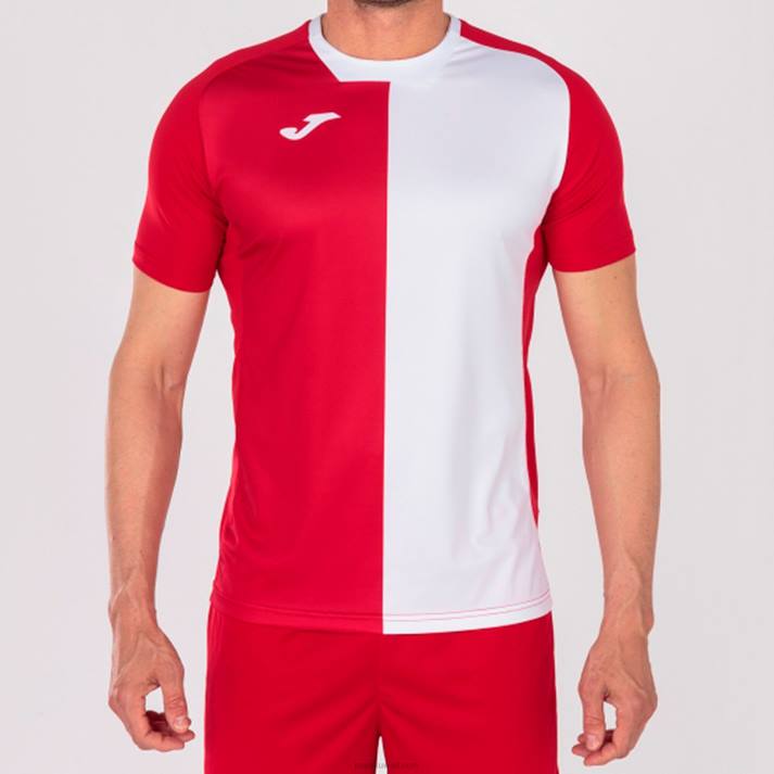 Joma 82P4R2882 احمر ابيض قميص مدينة كم قصير رجال