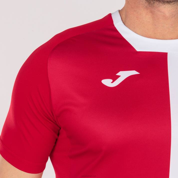 Joma 82P4R2882 احمر ابيض قميص مدينة كم قصير رجال