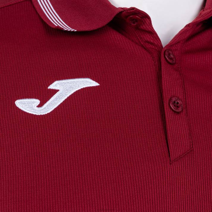 Joma 82P4R2884 بورجوندي قميص بولو بأكمام قصيرة الحرم الجامعي iii رجال