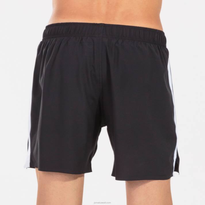Joma 82P4R2888 أسود أبيض شورت النخبة السابع رجال