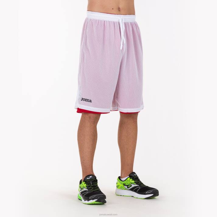 Joma 82P4R288 احمر ابيض الصاعد السراويل القصيرة رجال