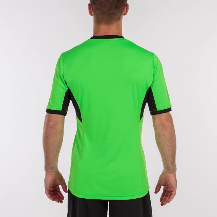 Joma 82P4R289 الجير الأسود قميص بطولة قصيرة الأكمام الرابع رجال