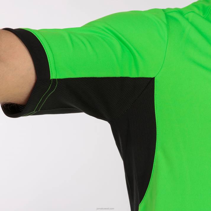 Joma 82P4R289 الجير الأسود قميص بطولة قصيرة الأكمام الرابع رجال