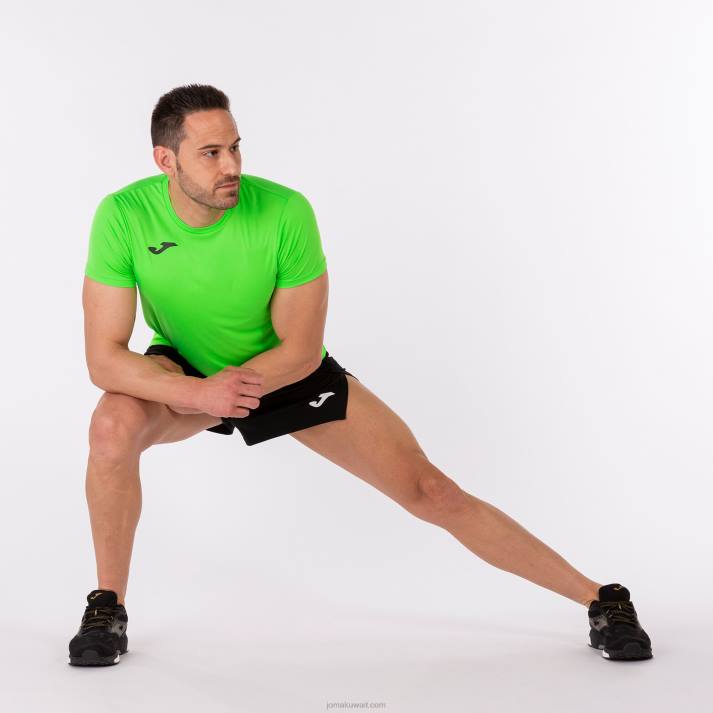 Joma 82P4R28 نيون الخضراء قميص قصير الأكمام سجل الثاني رجال