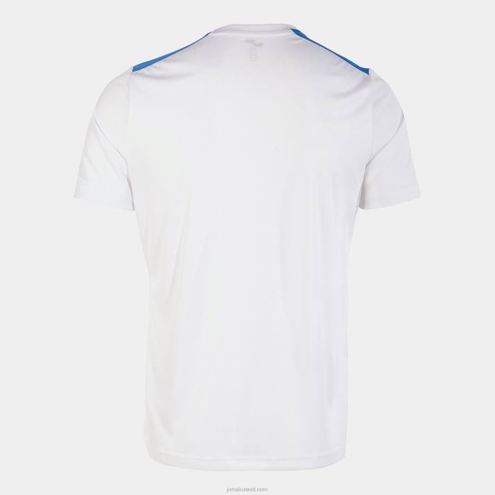 Joma 82P4R2916 أبيض أزرق ملكي قميص بطولة قصيرة الأكمام السابع رجال