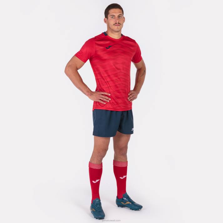 Joma 82P4R2939 أحمر قميص بأكمام قصيرة MySkin Academy رجال