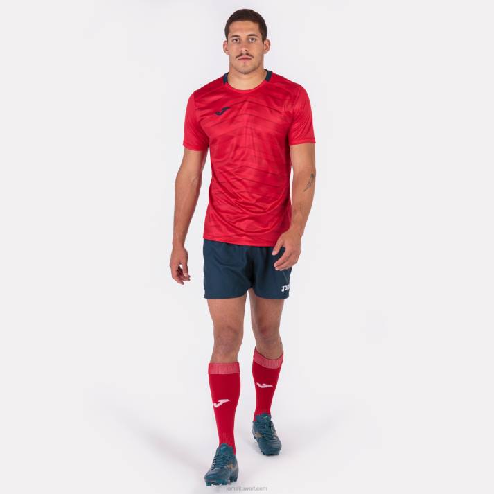 Joma 82P4R2939 أحمر قميص بأكمام قصيرة MySkin Academy رجال