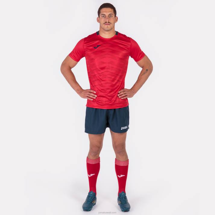 Joma 82P4R2939 أحمر قميص بأكمام قصيرة MySkin Academy رجال